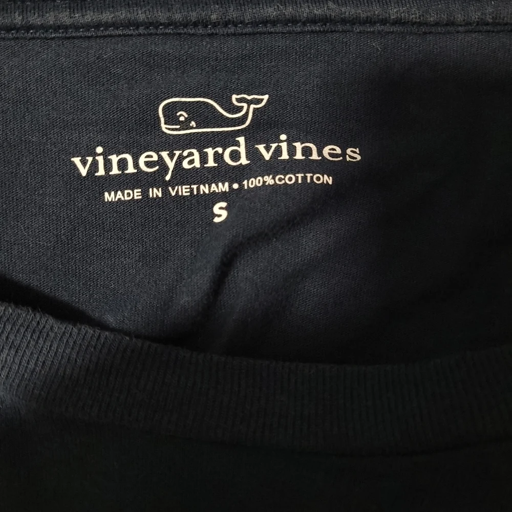 Vineyard Vines Kiss Me I'M Irish  Long Sleeve Tee Shirt St Patrick's Blue Sz S